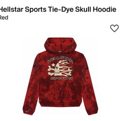 Hellstar Tye-dye Skull Hoodie Red