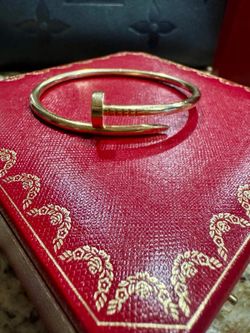 CARTIER Nail Bangle Bracelet 18K Yellow Gold-Plated with Box Size 17