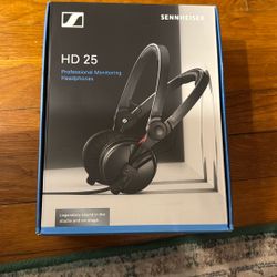 Sennheiser HD 25 Monitor Headphones with Headphone Case & Padded Holder Bundle