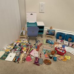 American Girl School Desk With Accessories 