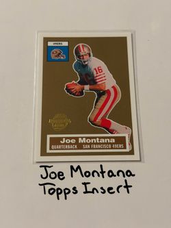 Joe Montana San Francisco 49ers Hall of Fame QB Topps Short Print Insert Card.
