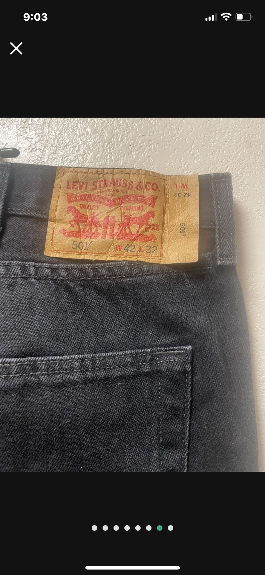 Levis  501s 42x32