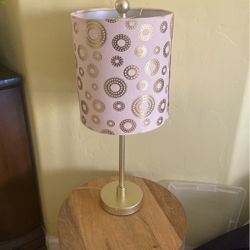 Pink And Gold Table Lamp  21” Tall