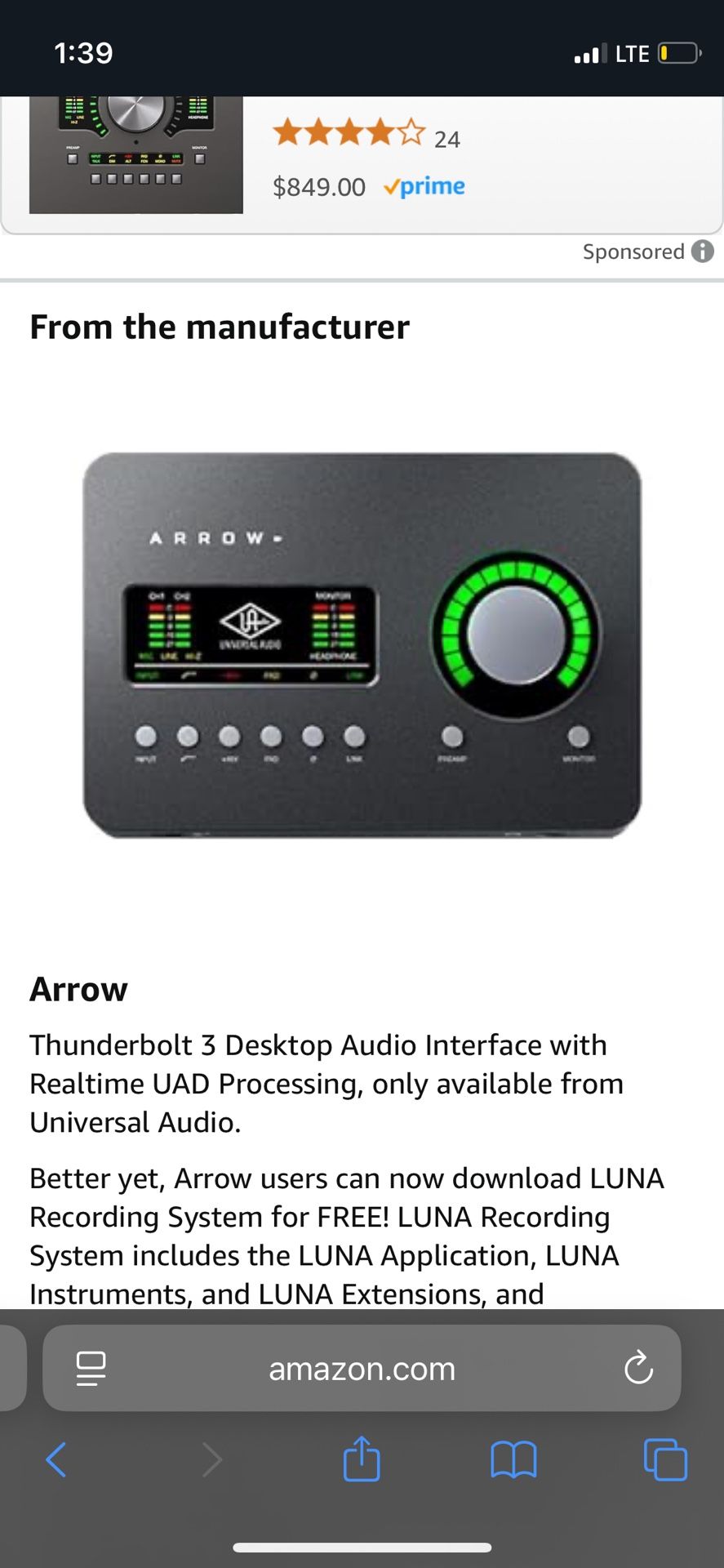 Universal Audio Arrow Audio Interface