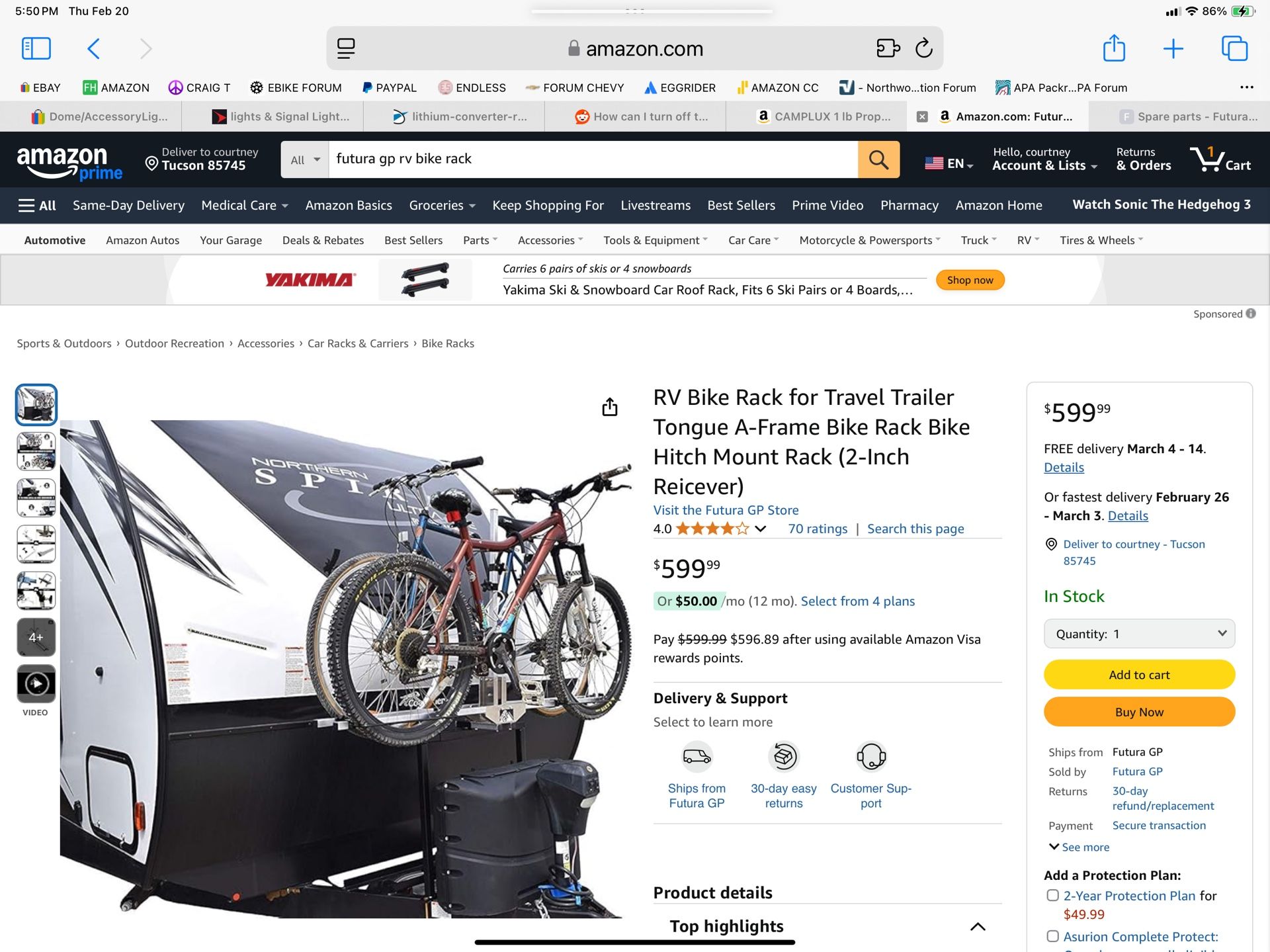 RV BIKE RACK