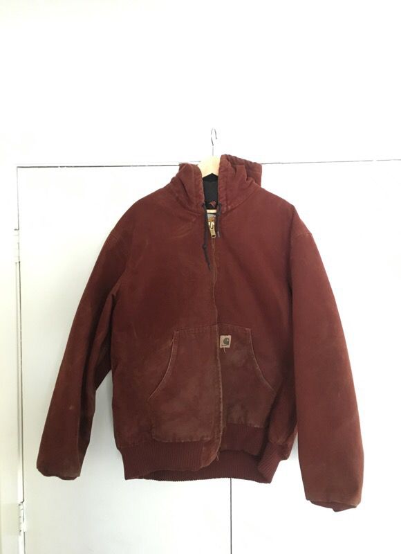 Carhartt jacket XL with hood burgundy