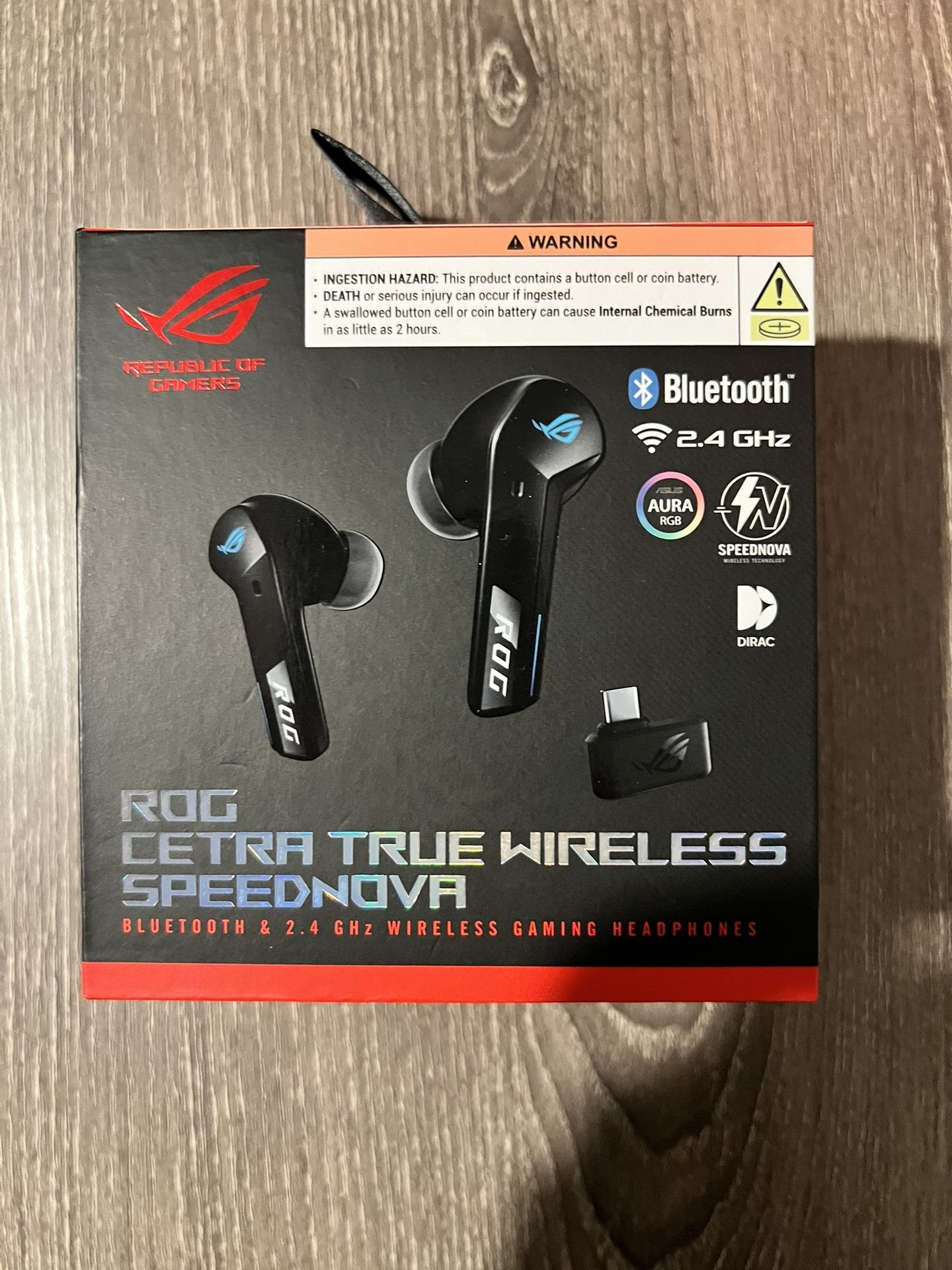 ASUS ROG Cetra True Wireless SpeedNova Bluetooth and 2.4GHz Wireless Gaming