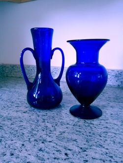 Beautiful Cobalt Blue Vintage Vases
