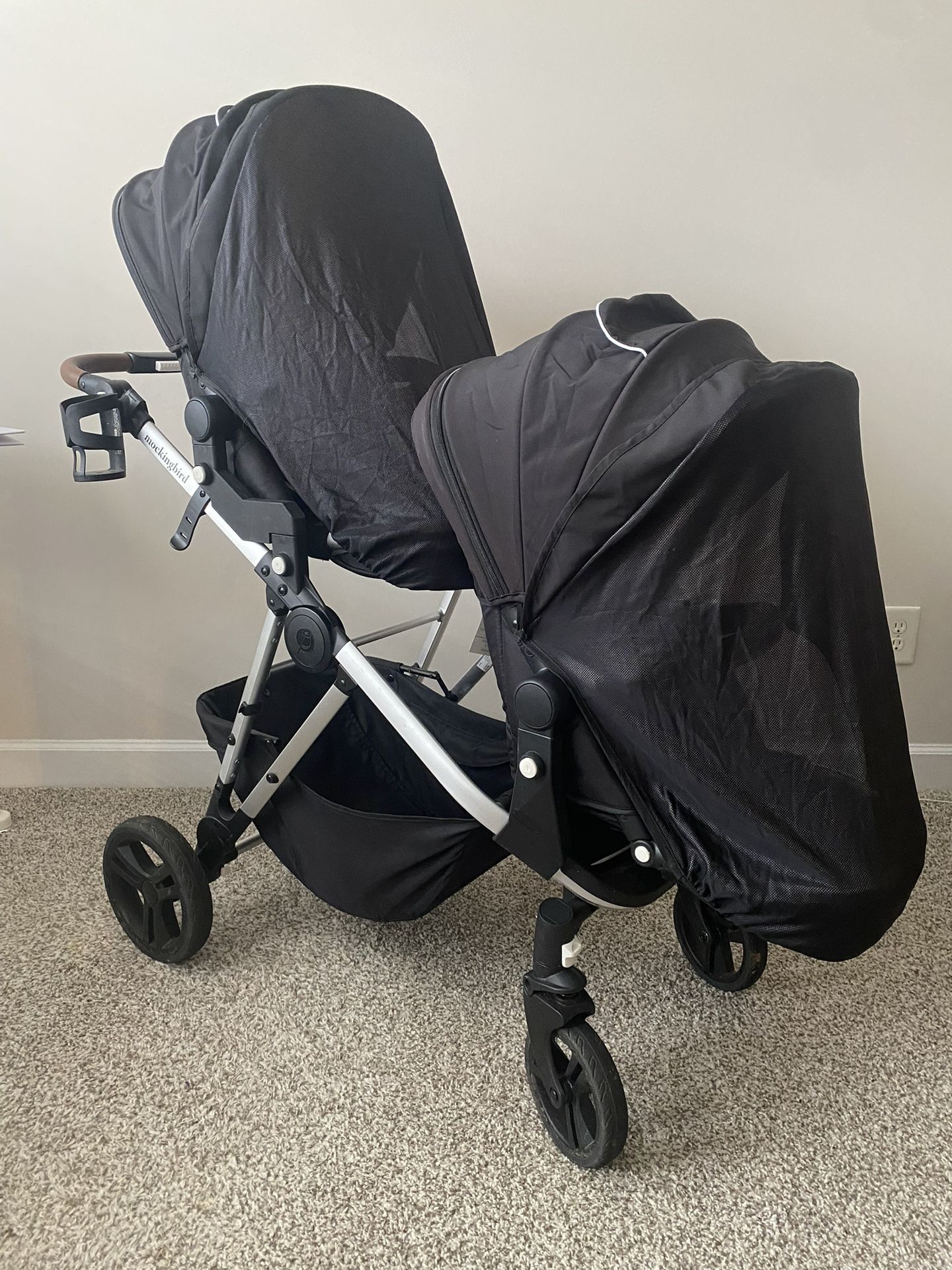 Mockingbird Double Stroller With Lots Of Accessories