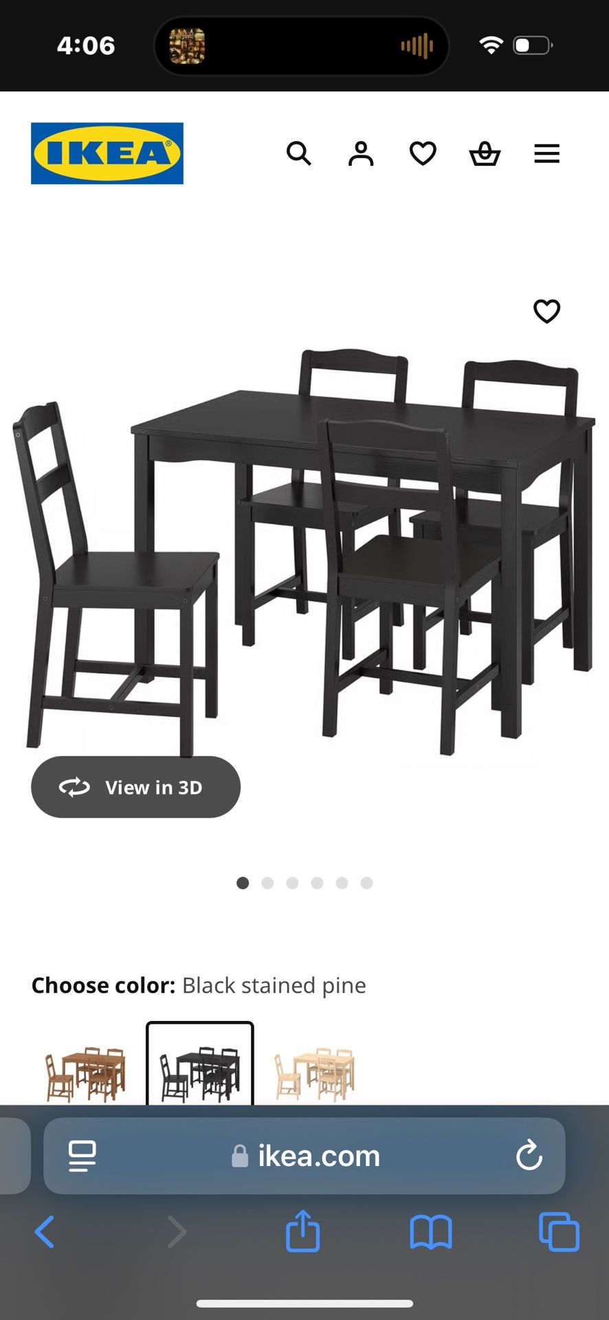 IKEA Black Table Used