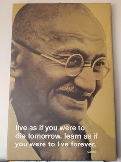 Gandhi Canvas Poster Painting 24" x 36"