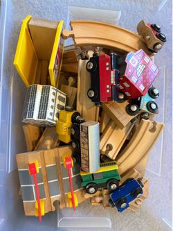 Wooden train set