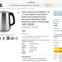 Aroma Hot Water  Kettle 