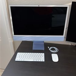 2024 M4 Blue iMac 256GB SSD- 16GB RAM