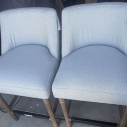 New Martha Stewart Delaney Upholstered Mid-Century Modern Counter Stool with Turn Legs, Footrest and Kickplate for Kitchen Island Chairs $100 Firm no 