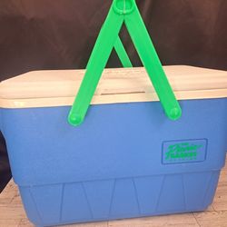 Retro Picnic Basket Vintage 90s 25 QT Hard Side Insulated Cooler