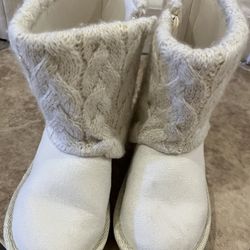 Girl Boots (White) and Sandals (Camo Design) $10 For Both