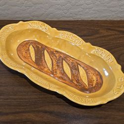 USA Potteries Harvest Gold Large Deep Rectangle Bread Platter Dish
