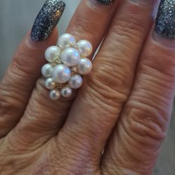 Pearl & Diamond Ring