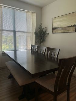 Dining table and chairs