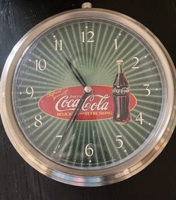 Metal Coca -Cola Wall Clock