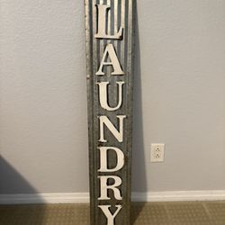 Rustic Metal Laundry Sign