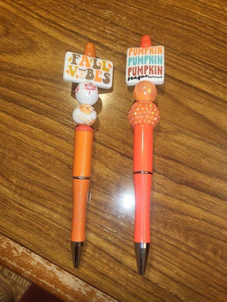 Fall Vibes And Pumpkin Pens Beadable Pens