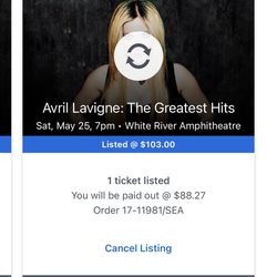 Tickets To Avril Lavigne 