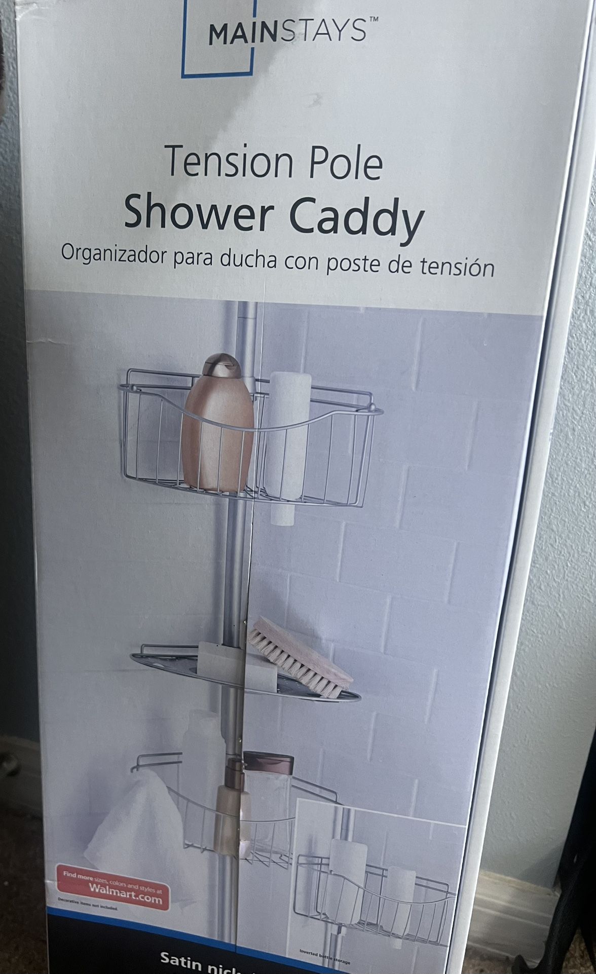 Mainstays Tension Rod Shower Caddy