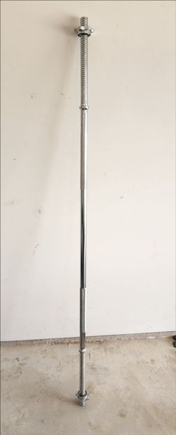 Sunny Health & Fitness 60-Inch Chrome Barbell Bar - 1" Standard Size