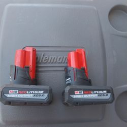 MILWAUKEE 12V LITHIUM BATTERYS XC5.0