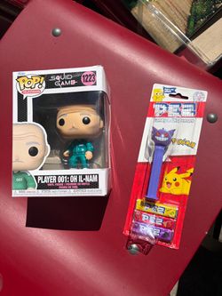 Funko Pop Squid Game #1223 & Pokémon Gengar PEZ Bundle