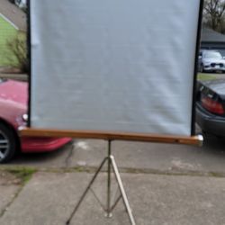 4x4 Vintage Portable Projector Screen 
