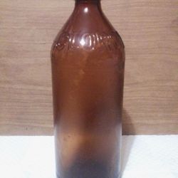 Vintage Clorox Amber Glass 32 Oz Container Jar.