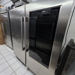 64" FRIGIDAIRE COLUMNS REFRIGERATOR AND FREEZER STAINLESS STEEL