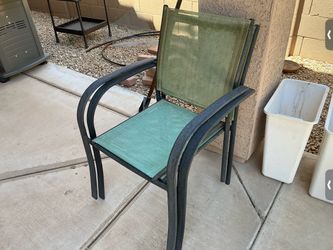 Outdoor Patio Stackable Chairs Set of 2
