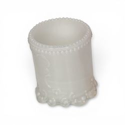 Vintage White Decorative Milk Glass Toothpick Holder