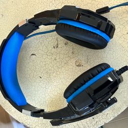 KOTION EACH G9000 headset Esports game headset with microphone laptop desktop PC headset 3.5mm+USB black blue