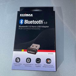 Edimax Bluetooth Adapter for PC | BT 5.0 EDR Nano USB Dongle | Fast Transfer | Bluetooth Headphones