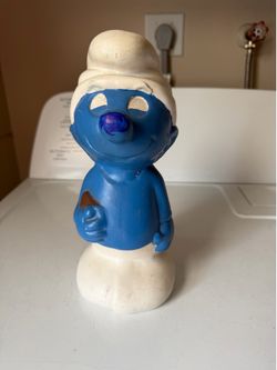 Vintage ceramic Smurf statue