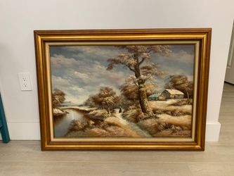 Large oil painting on canvas