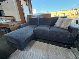 Grey fabric sleeper sofa bed