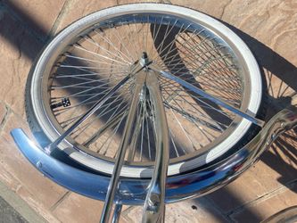 Chrome lowrider bike
