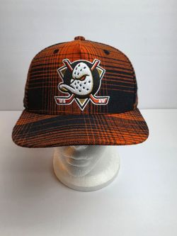 Anaheim Ducks Orange Black Flannel Nights Snapback Hat O/S
