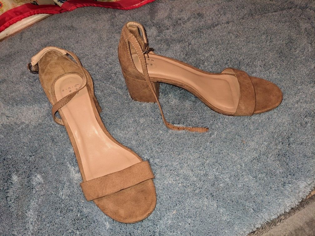 Chunky Heel Open Toe Sandals