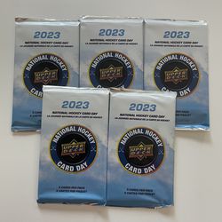 Lot Of 5 Packs Of 2023 Upper deck National Hockey Cards Packs $18