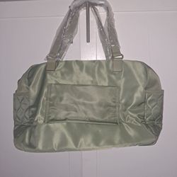 Quilted Green Overnight Bag