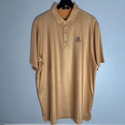 Riviera Country Club Coral Gables Golf Polo Shirt Mens XL Melon Orange