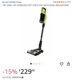 18V ONE+ HP CORDLESS PET STICK VAC WITH DUAL-ROLLER BAR