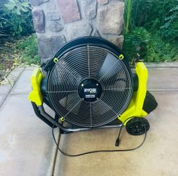 RYOBI 40V HP Brushless Cordless Hybrid 18 in. WHISPER SERIES Misting Air Cannon (Tool Only)
